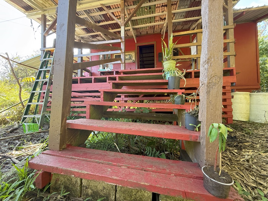 a view of a building with a yard