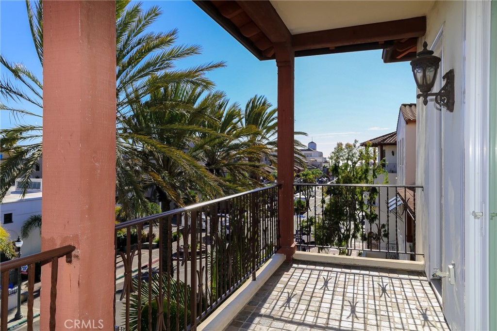 a view of a balcony