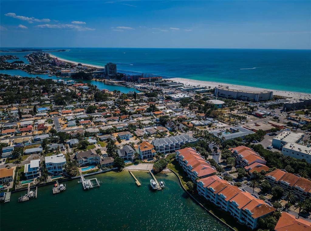 an aerial view of multiple house