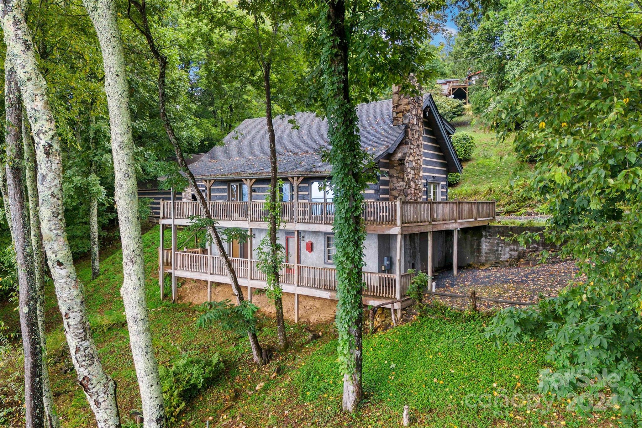 a aerial view of a house