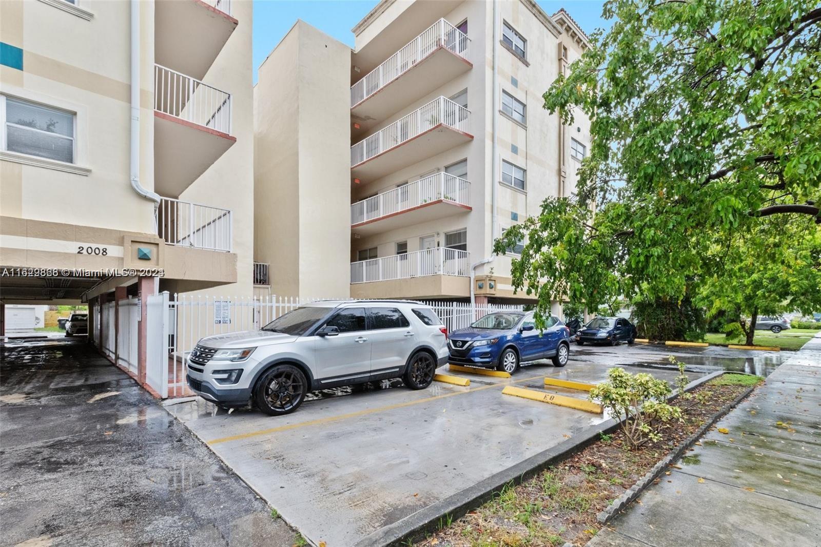 a car parked in front of a building