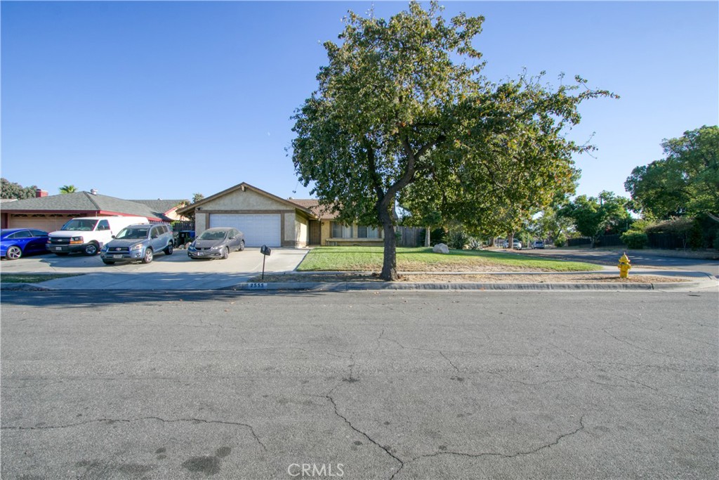 a view of a house with a street