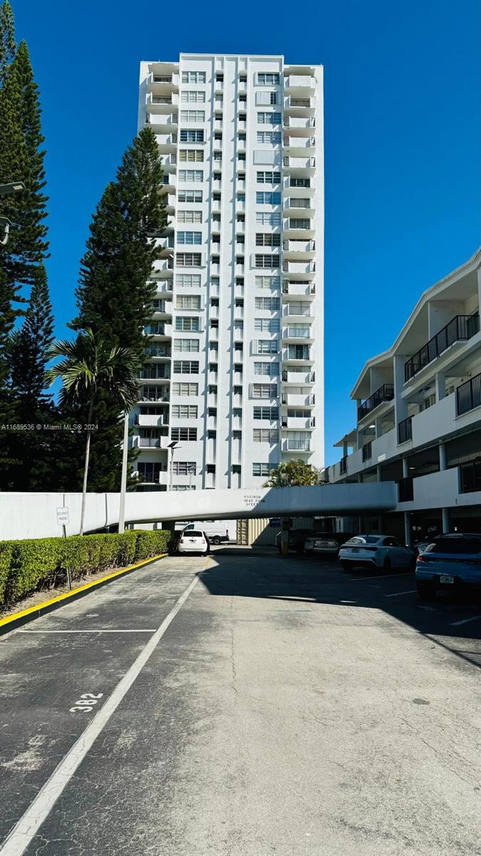 a front view of a building