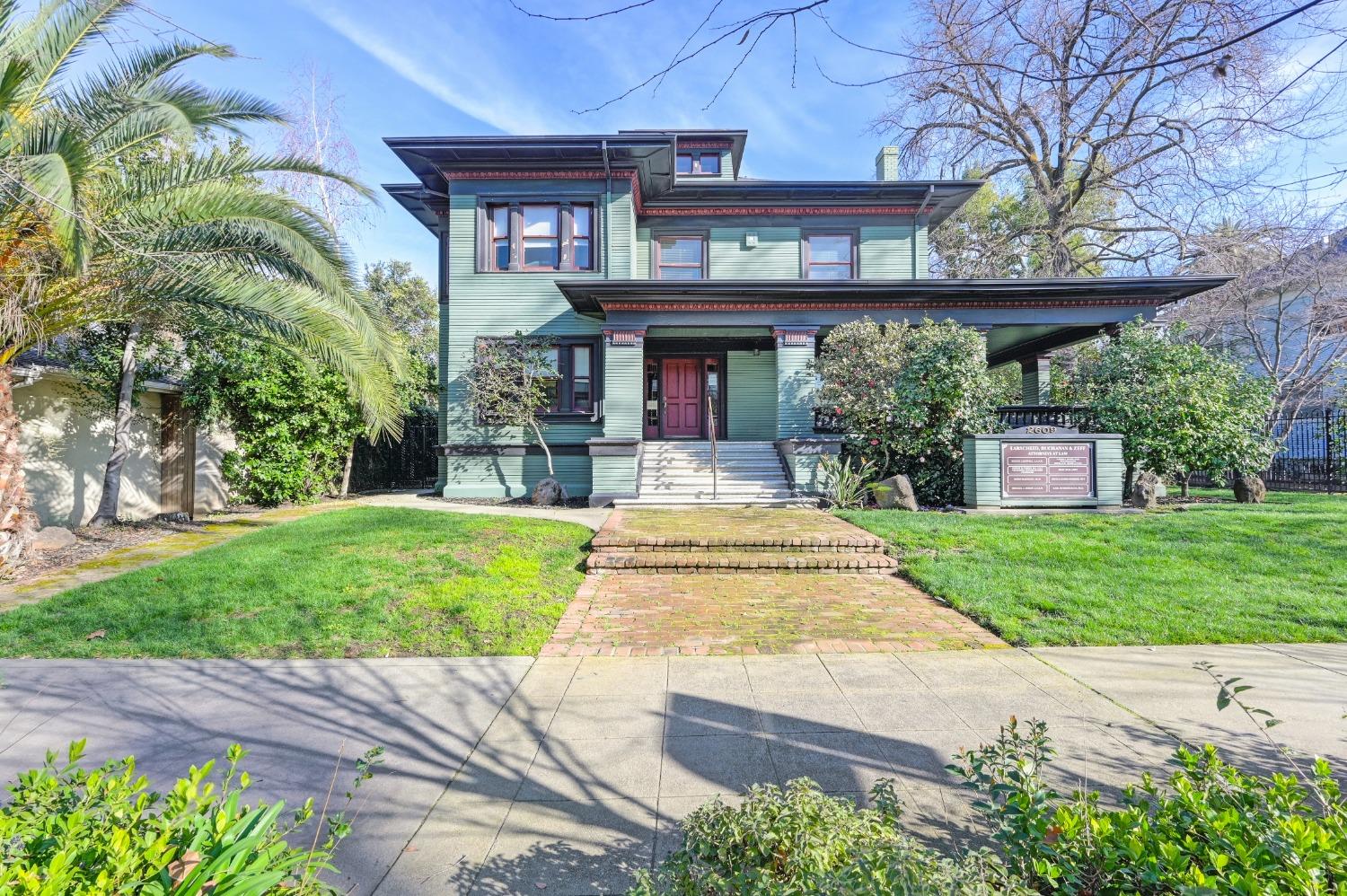 a house view with a garden space