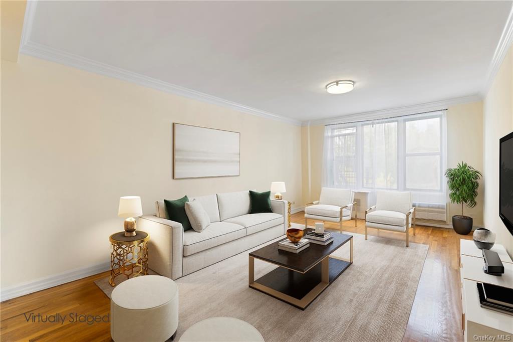 Living room with hardwood floors