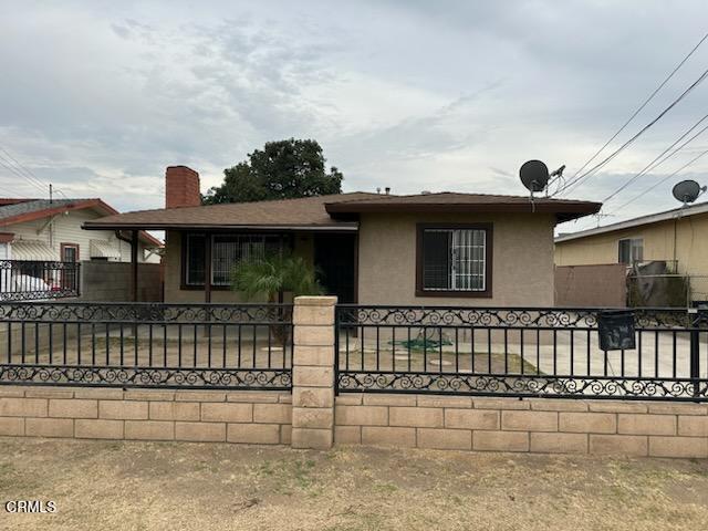 a front view of a house