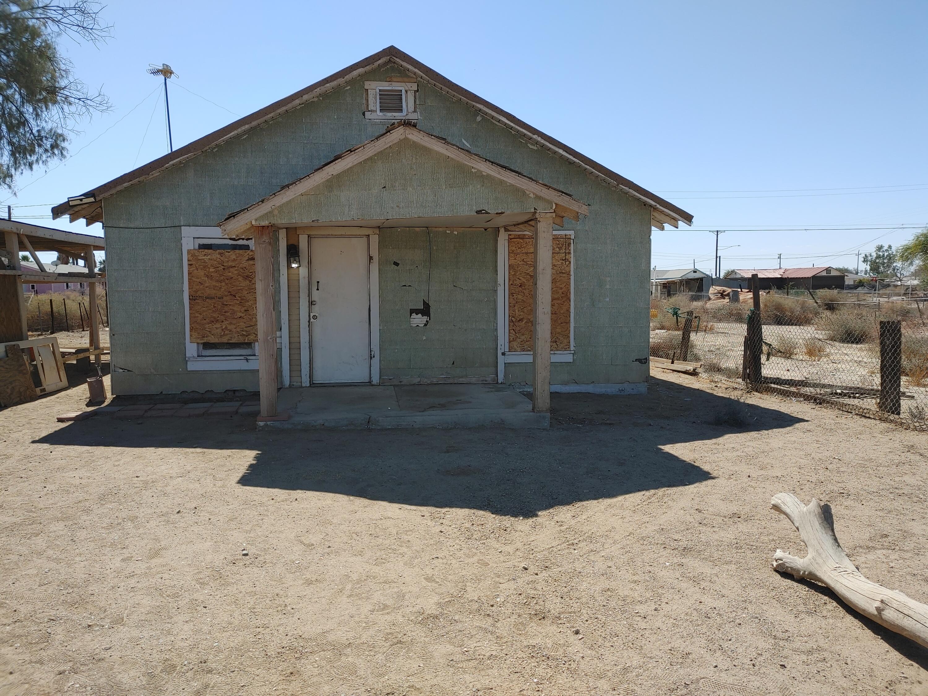 a front view of a house