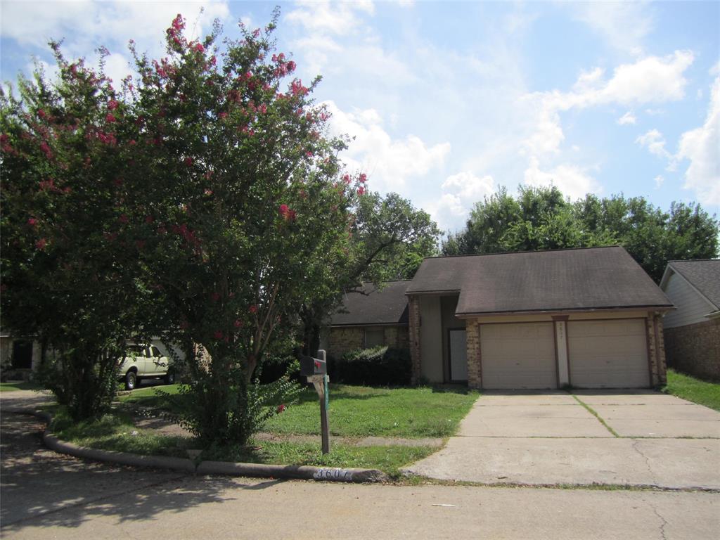 a house view with a garden space