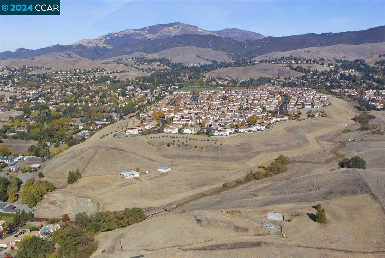 a view of city and mountain