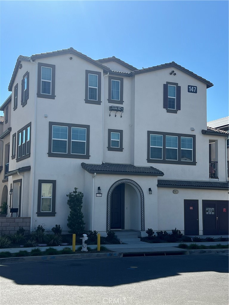 a front view of a house