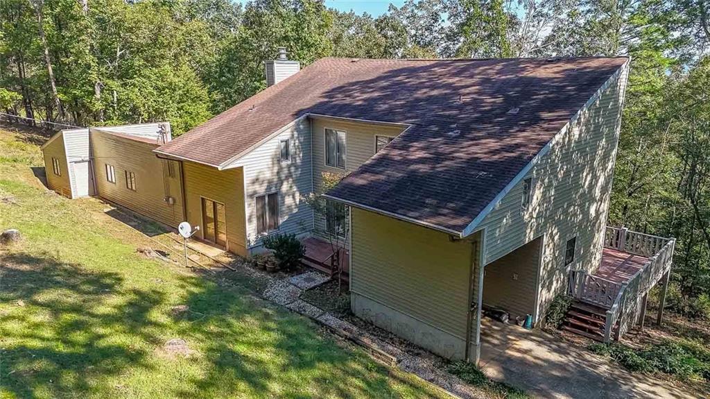 a aerial view of a house