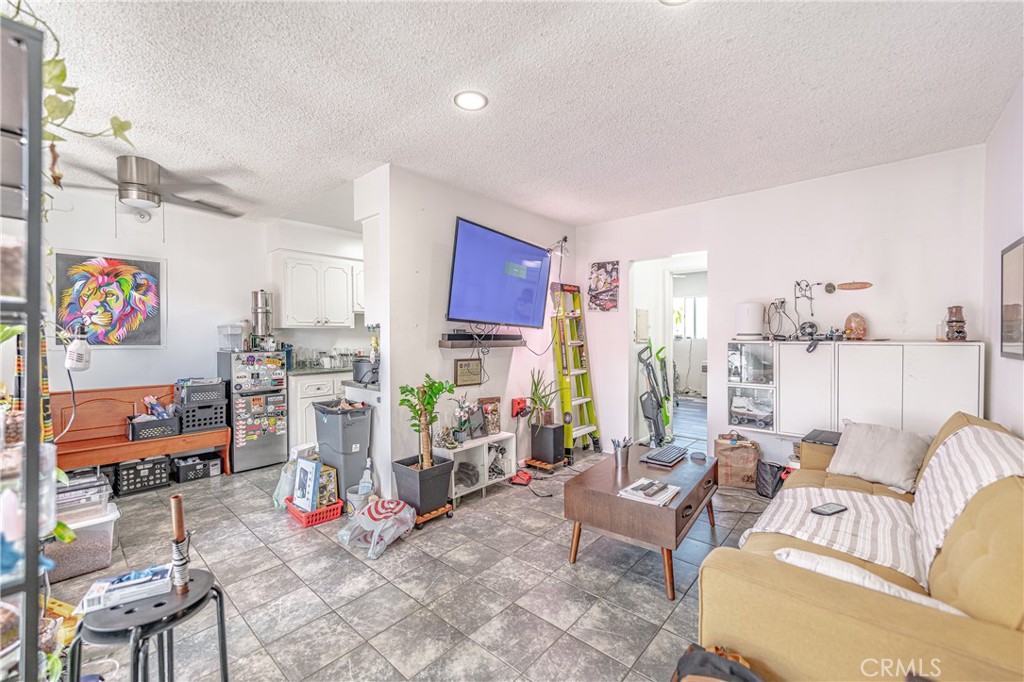 a living room with furniture and a couch