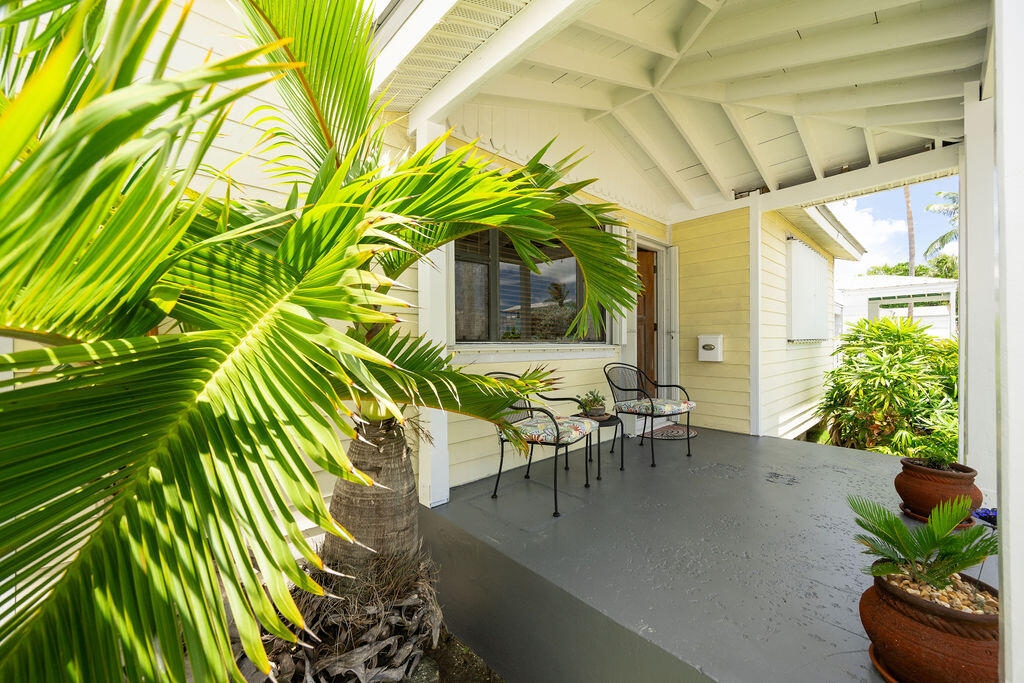 a view of two chairs in patio