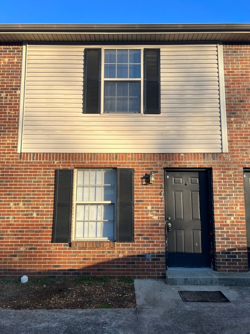 a front view of a house