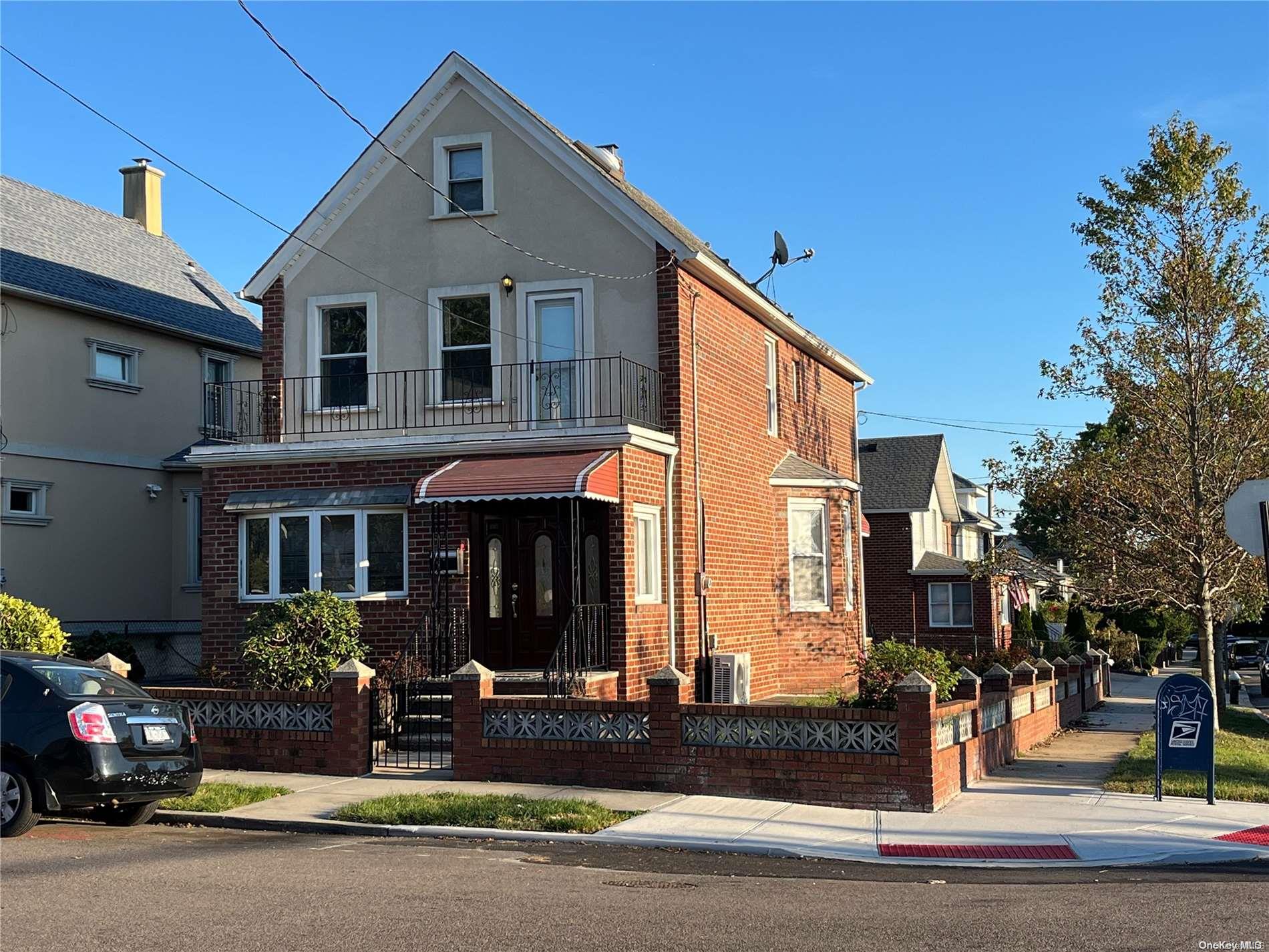 a front view of a house