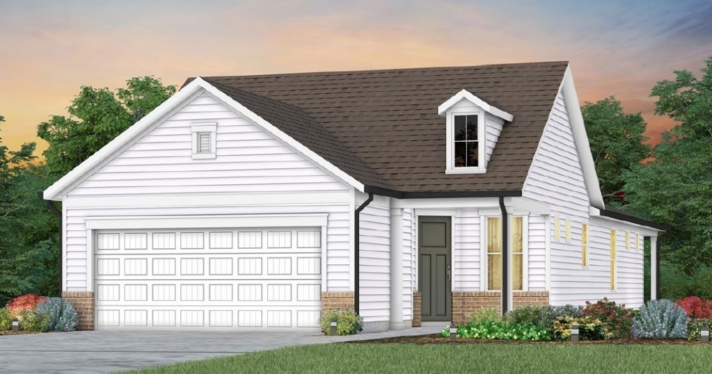 This rendering is of the elevation of the home.  Colors / design will differ