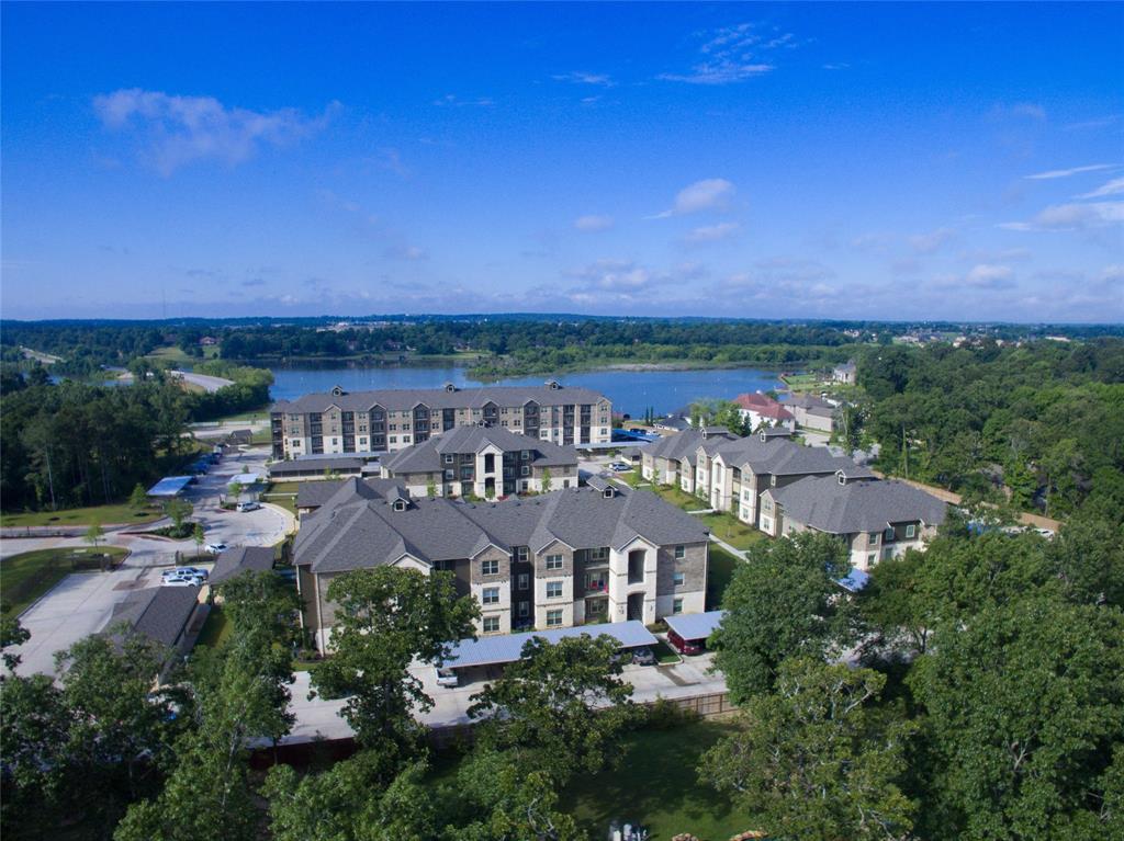 Drone Shot of Harbor Shores on Lake Conroe