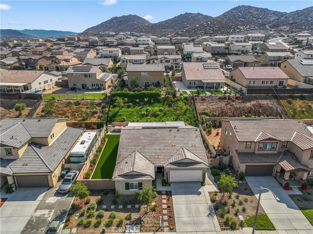 an aerial view of multiple house