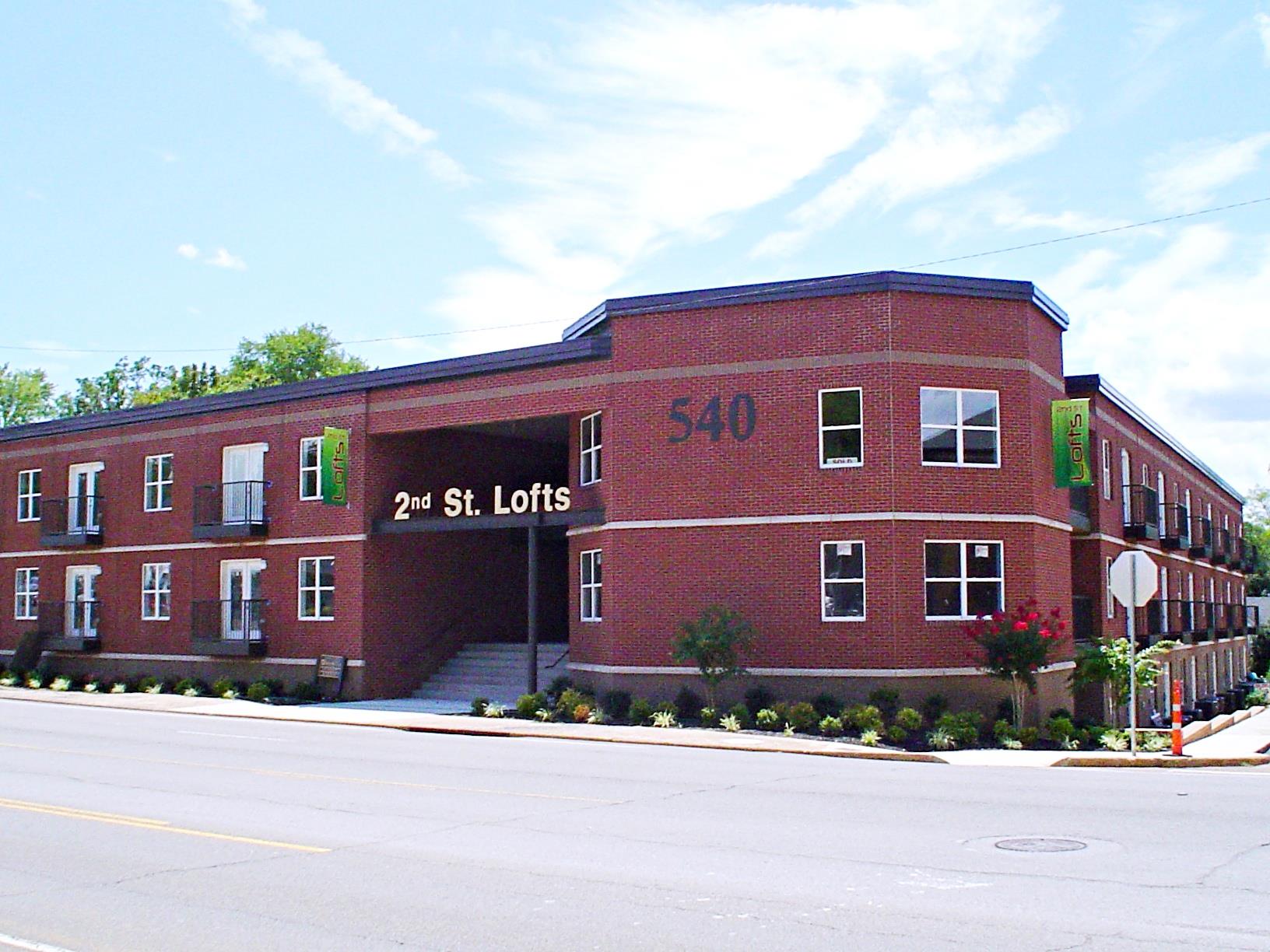 a front view of a building