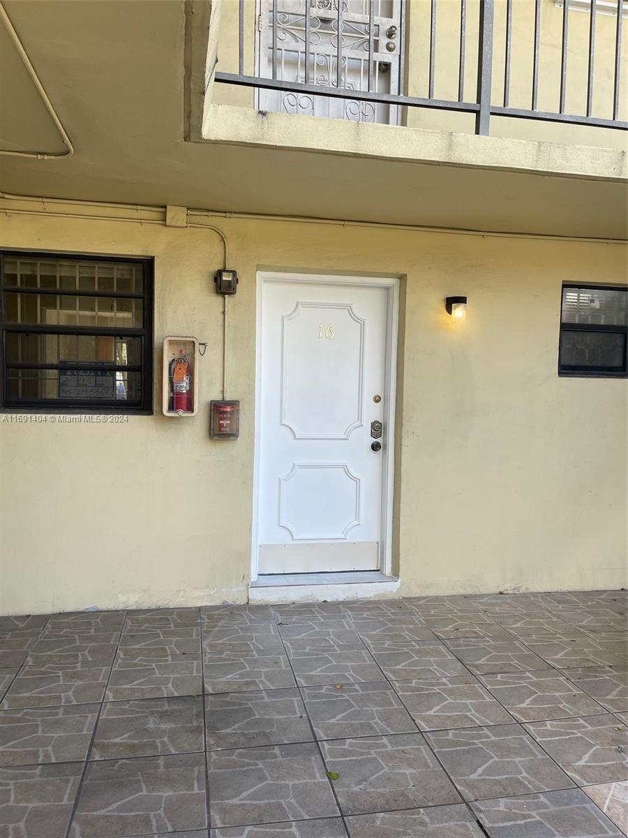 a view of front door of house