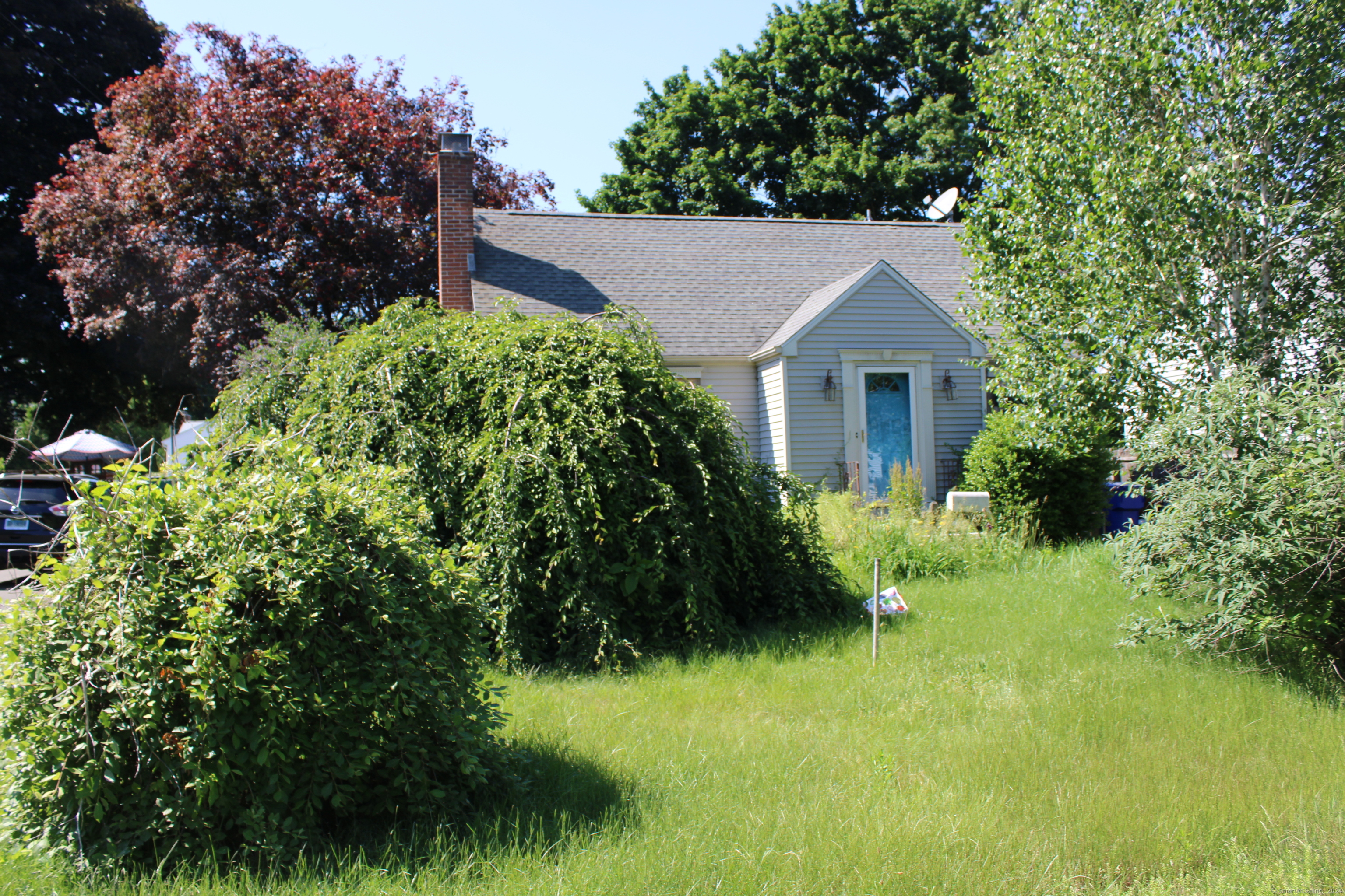 a house with a tree in front of it