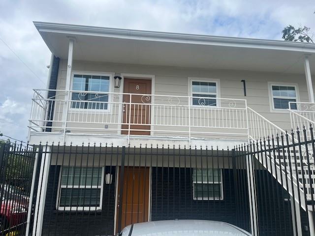 a view of a house with a balcony