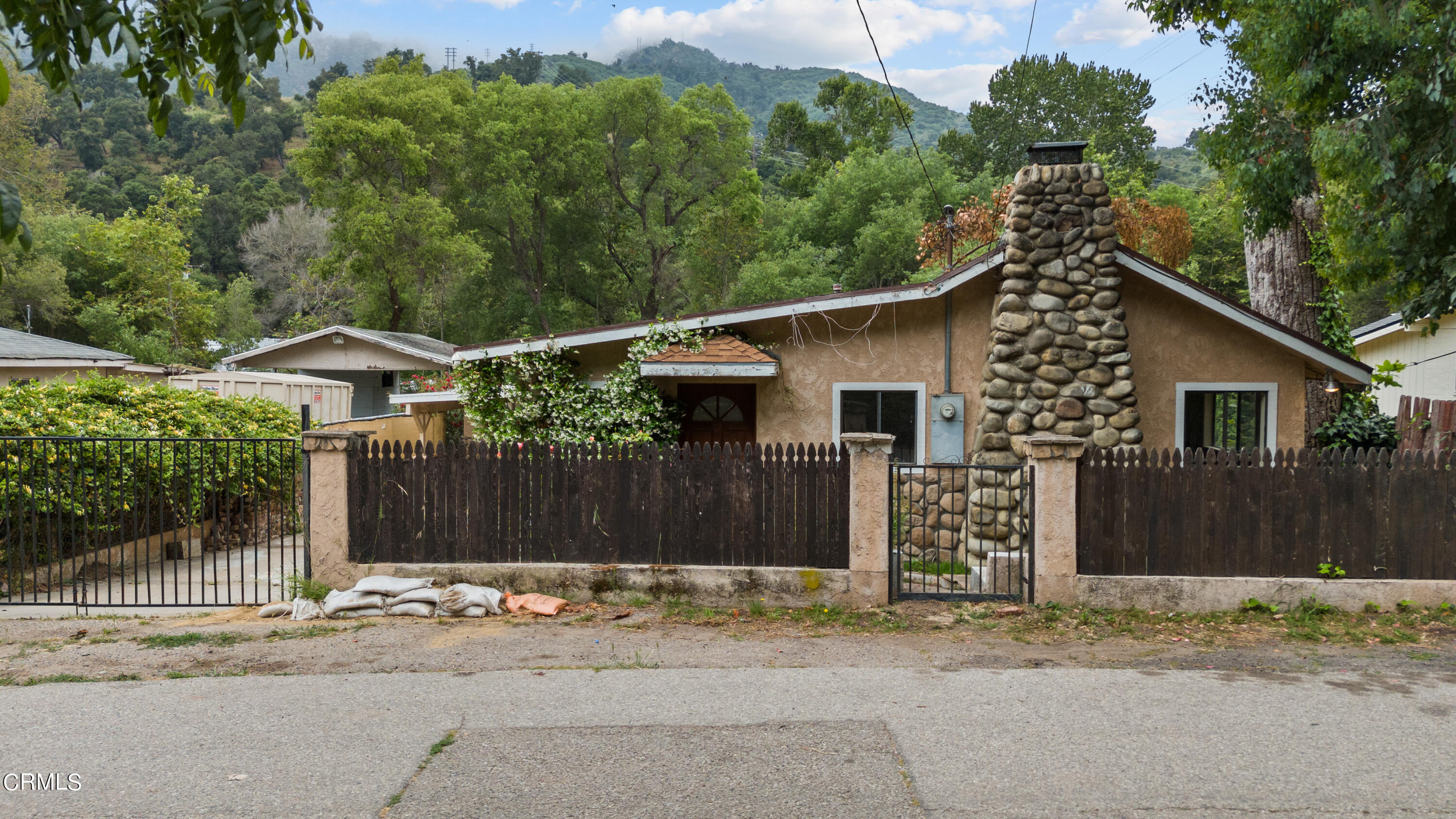 a front view of a house