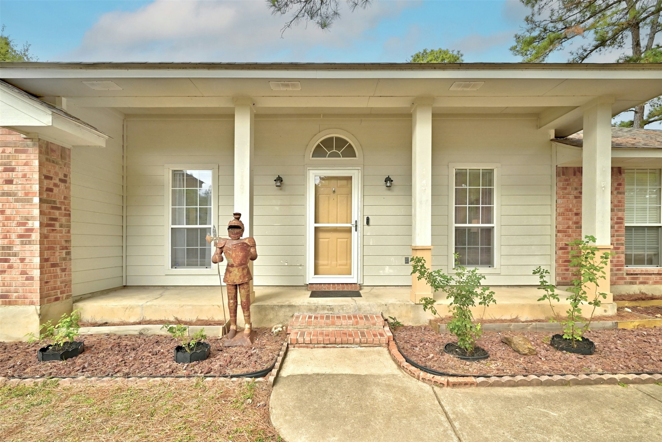 a front view of a house