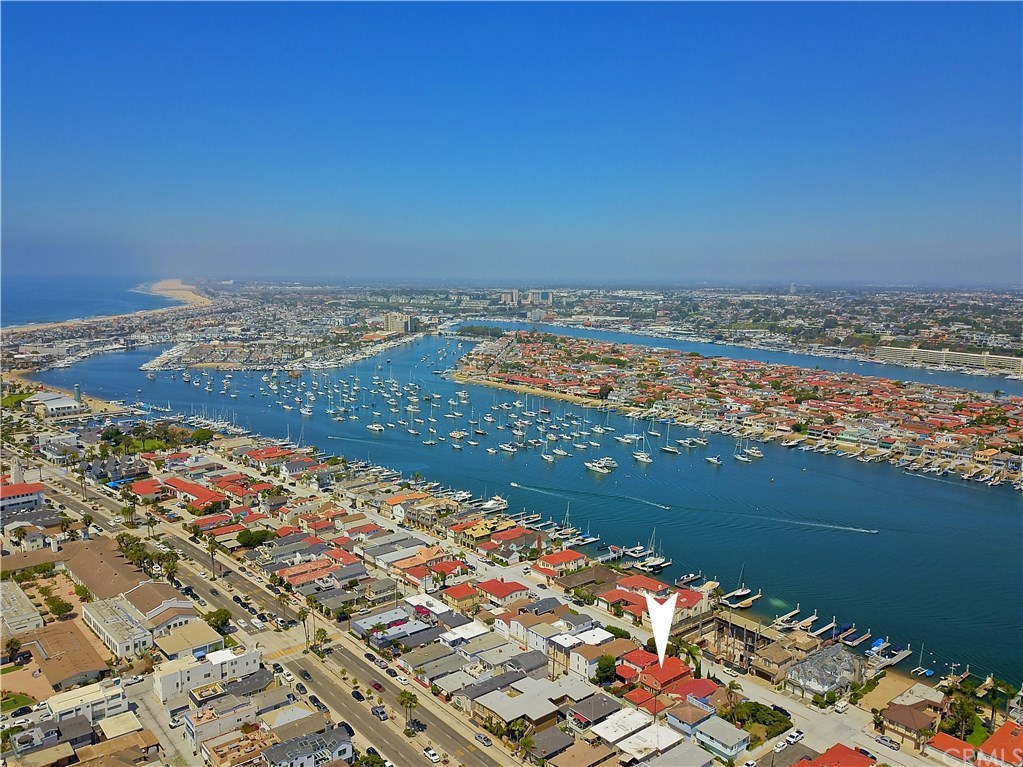 an aerial view of a ocean