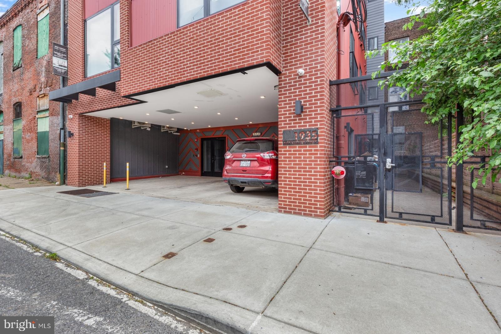 a front view of a building with entryway