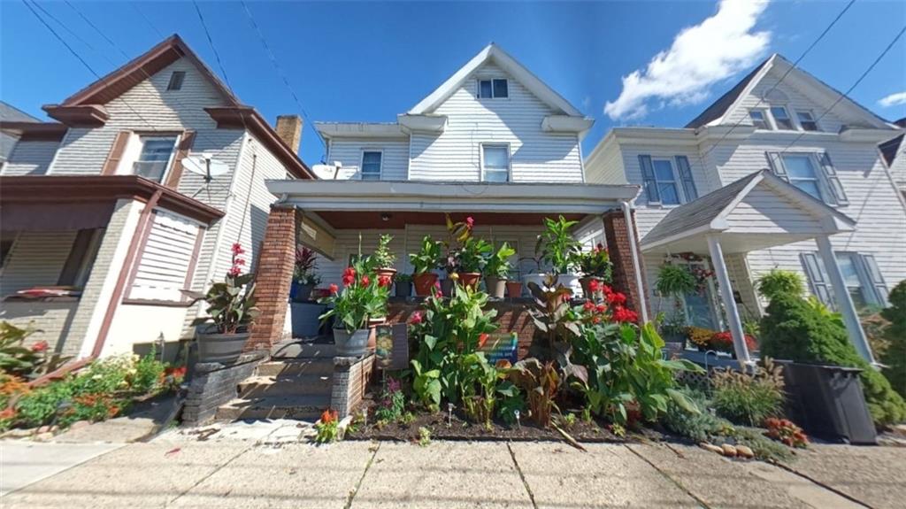 a front view of a house