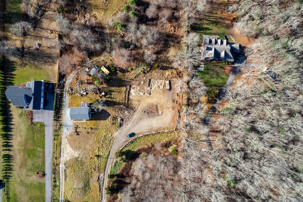 a bird view of a house