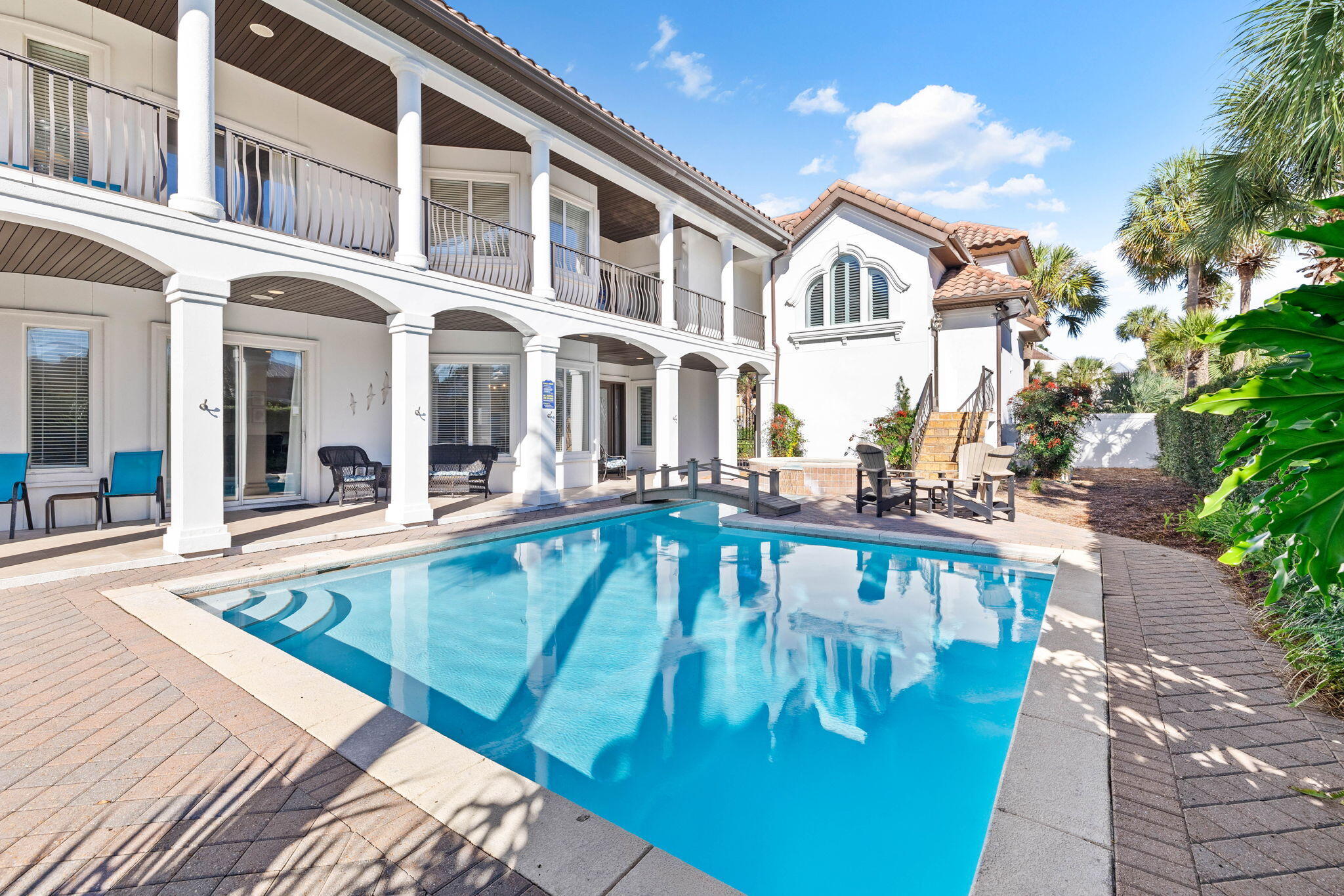 a view of building with swimming pool