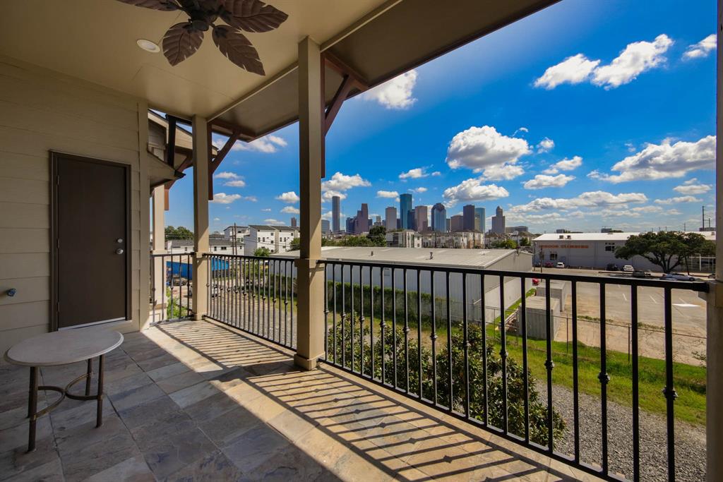 a view of a balcony