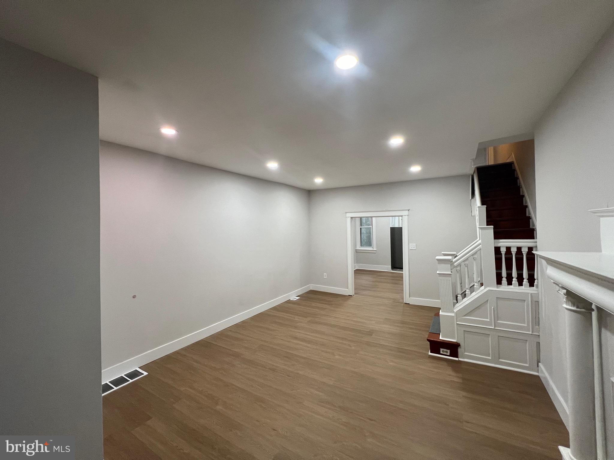 a view of a livingroom with a flat screen tv