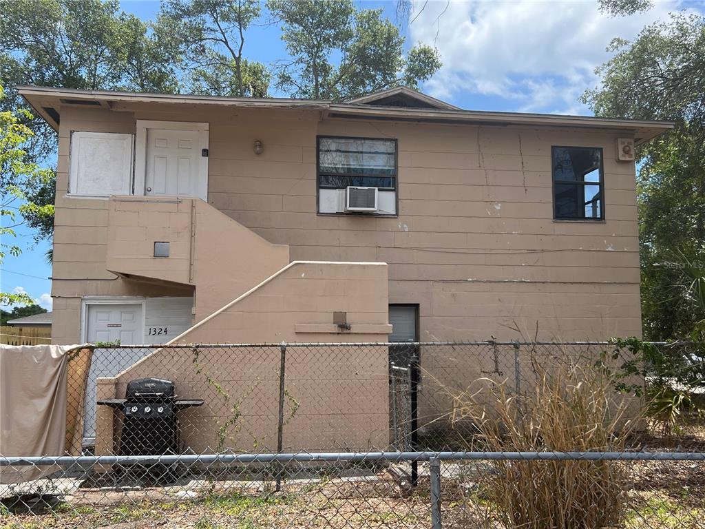 a view of a house with a balcony