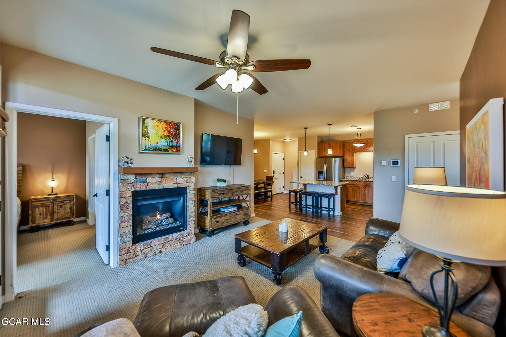 Living Room with Fireplace