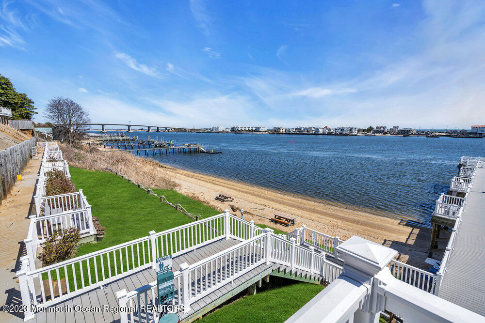 a view of a balcony with lake view