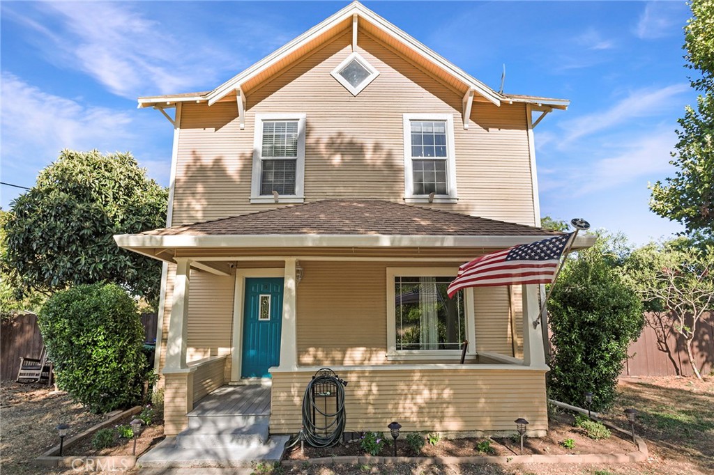 a front view of a house