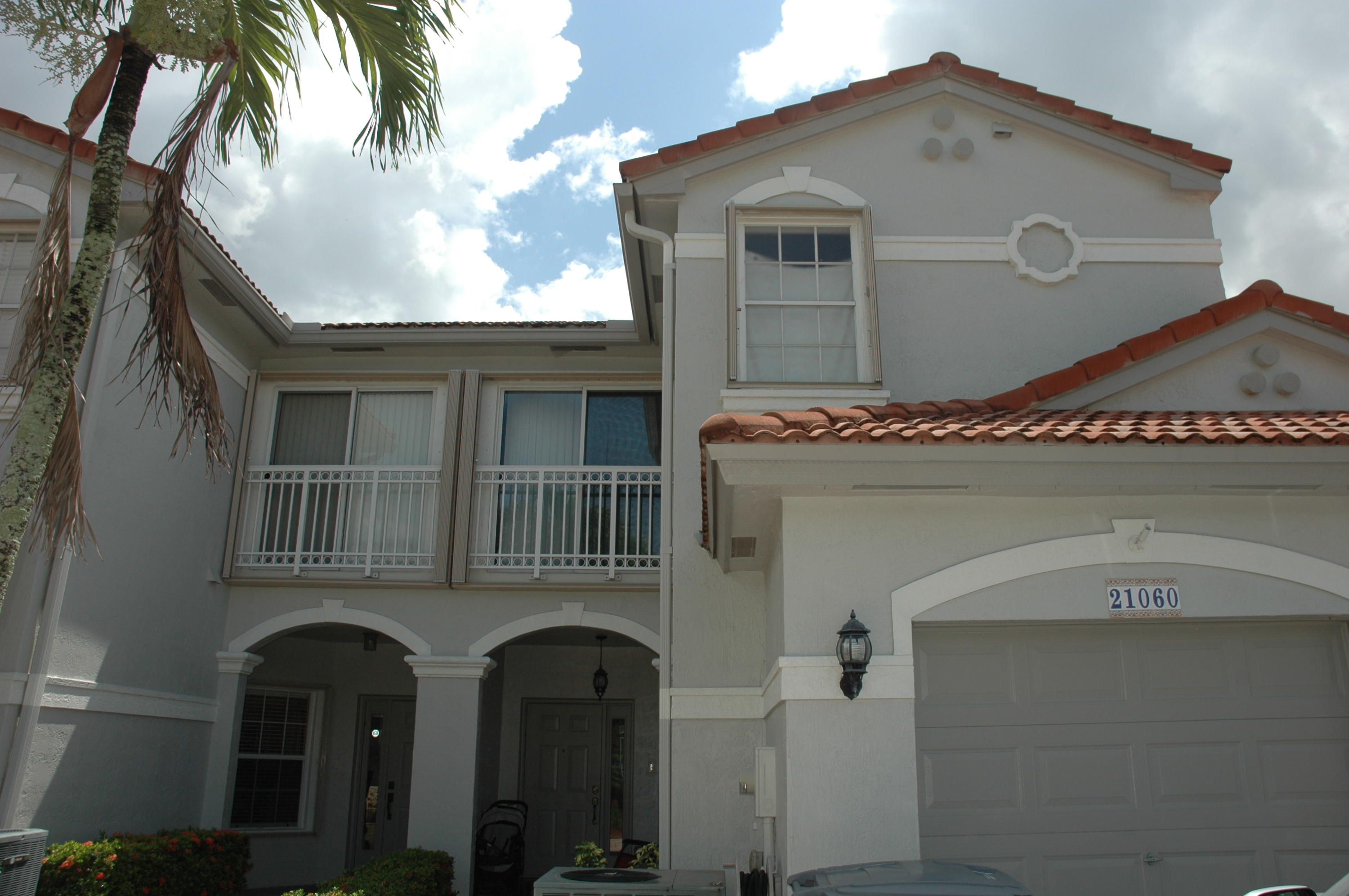 a front view of a house