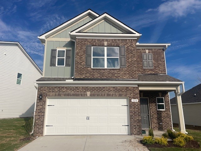 a front view of a house