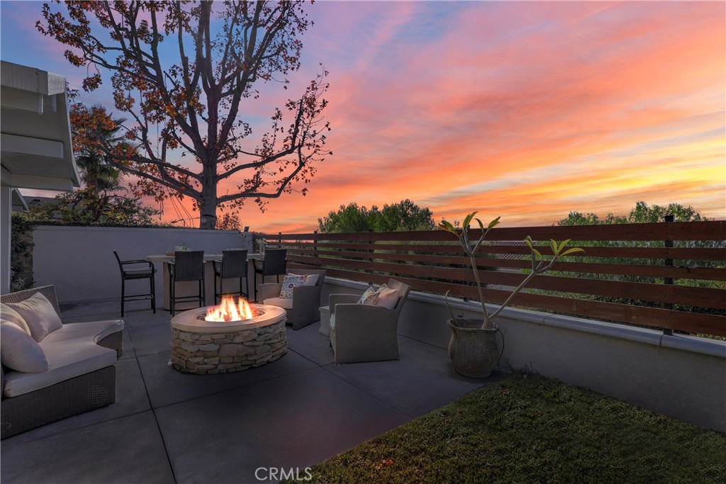 Amazing Sunset views from this private yard- virtually staged