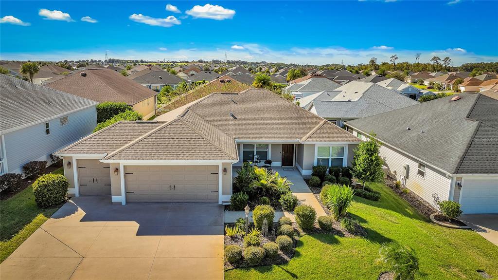 an aerial view of multiple house