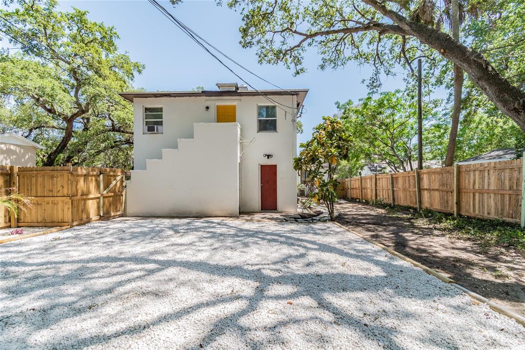 a backyard of a house