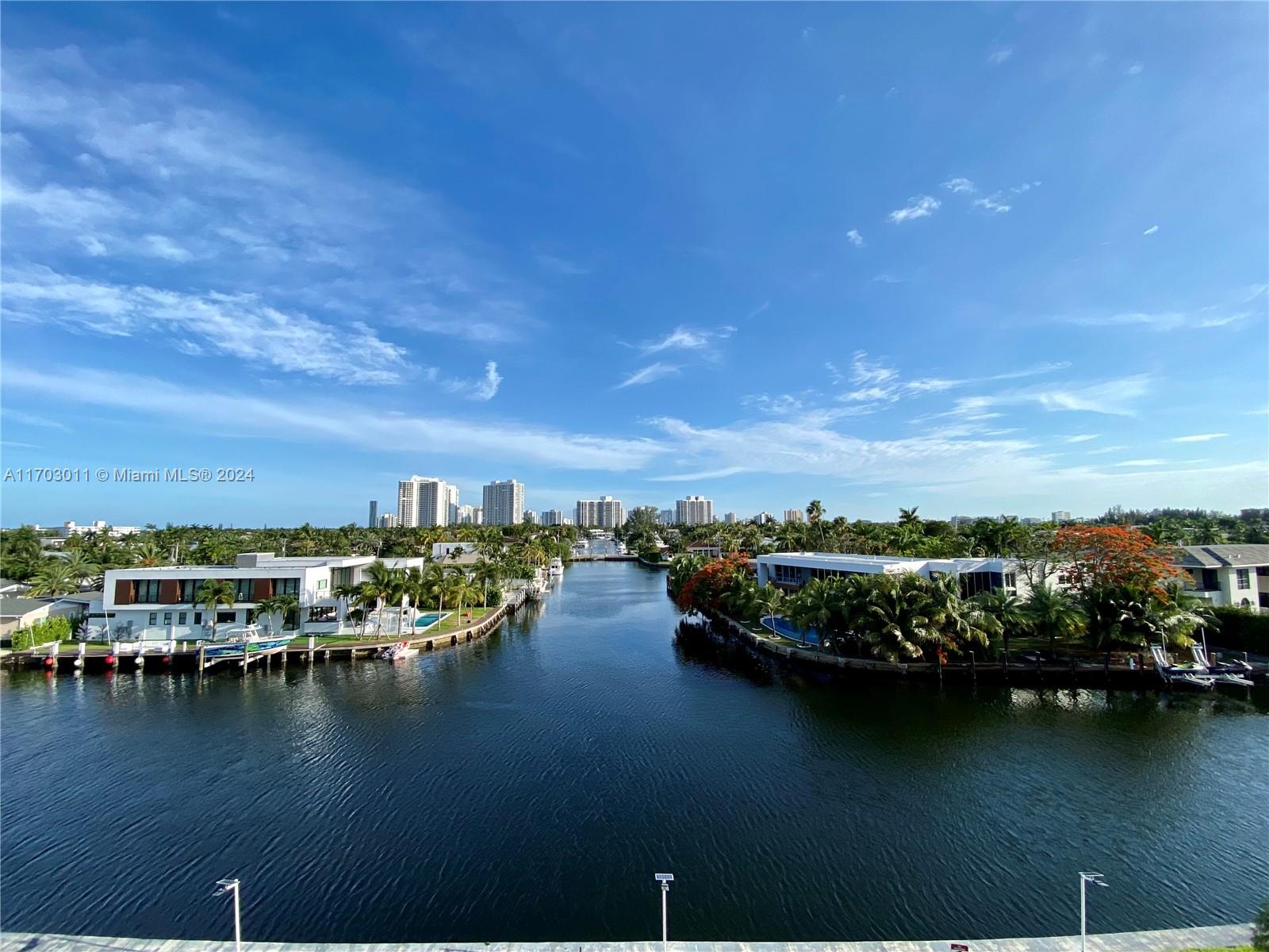 a view of a lake with houses