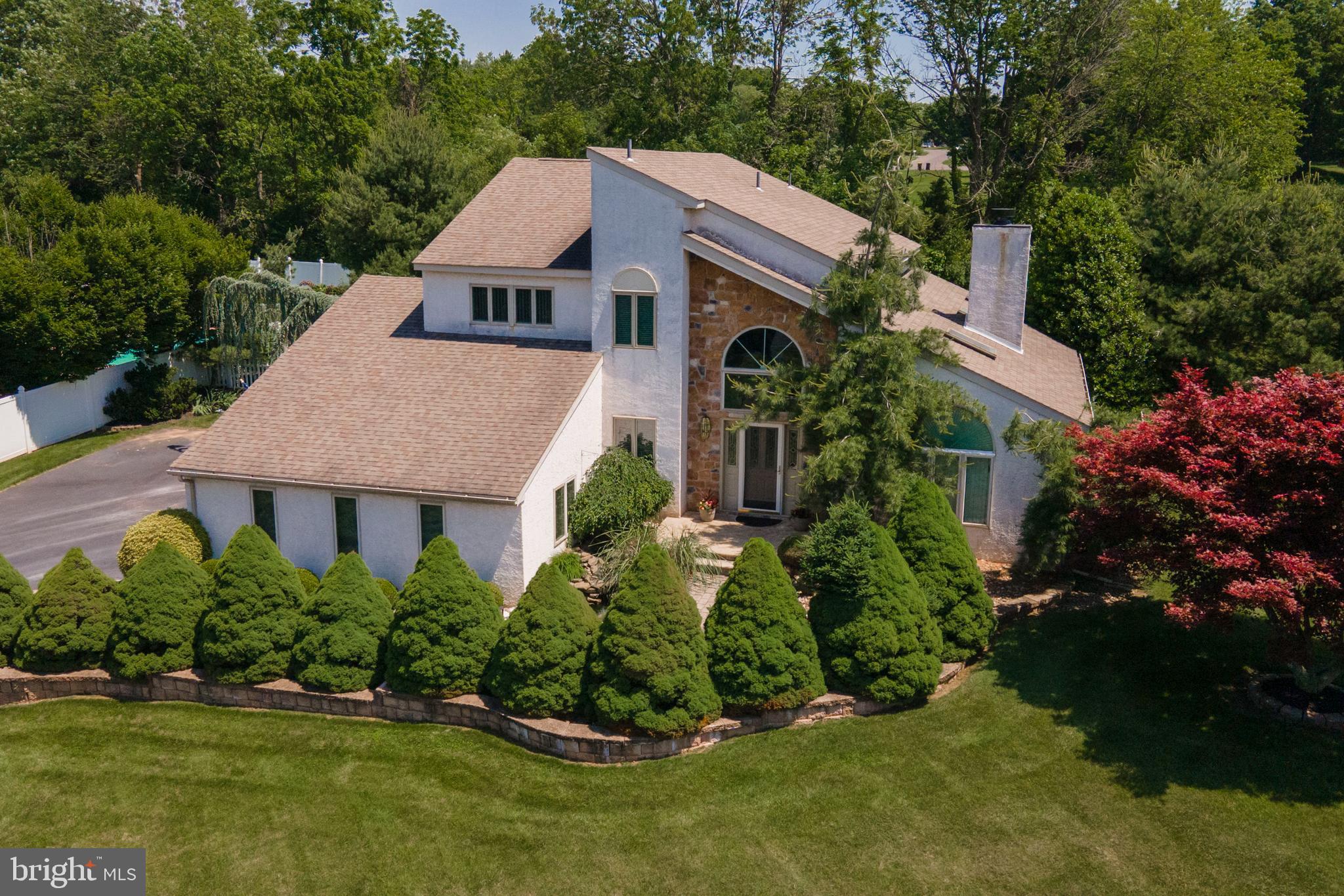 a aerial view of a house