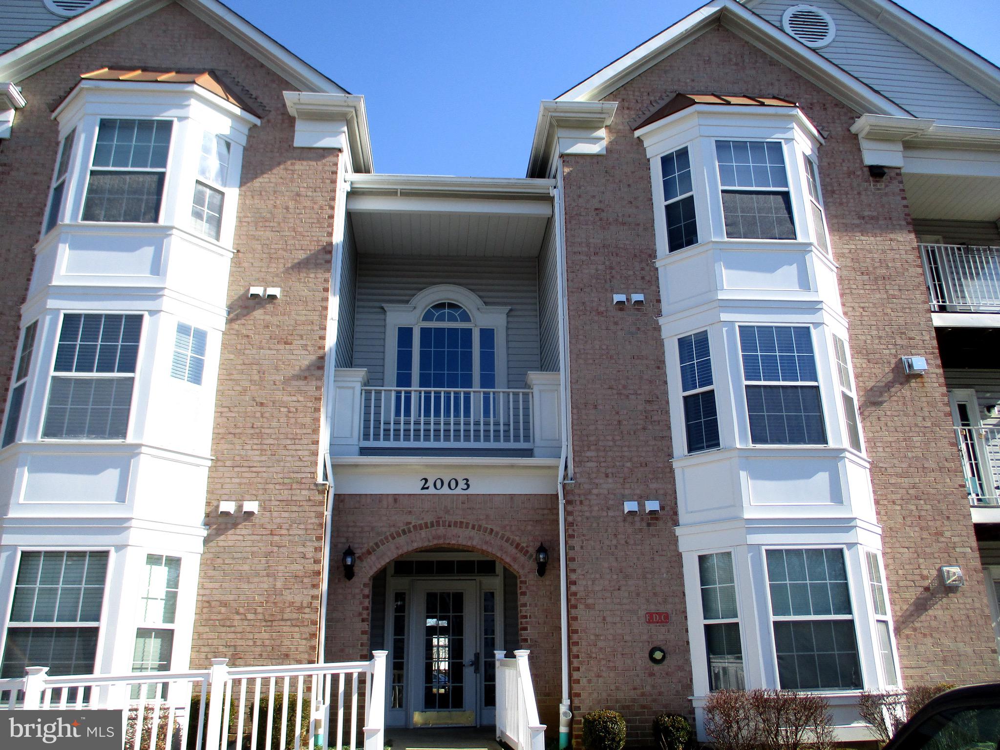 a front view of a multi story building