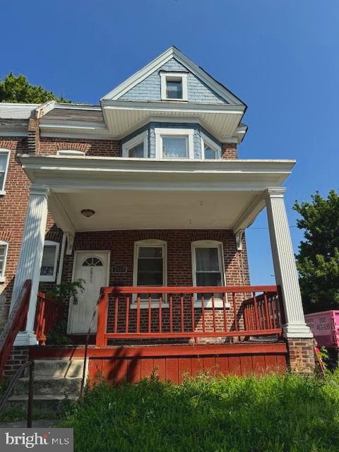 a front view of a house with balcony