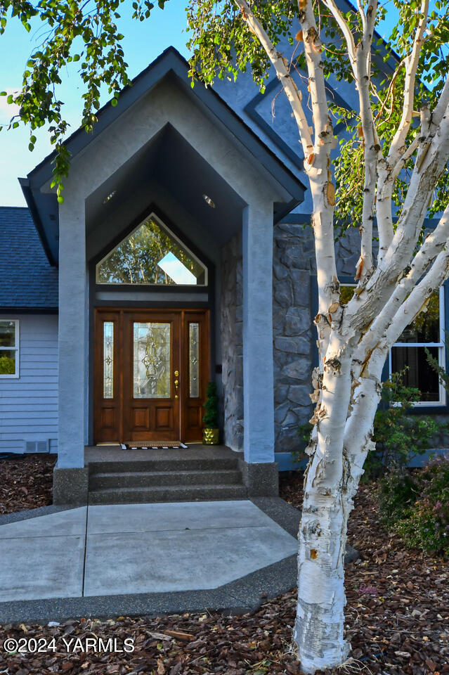 a front view of a house