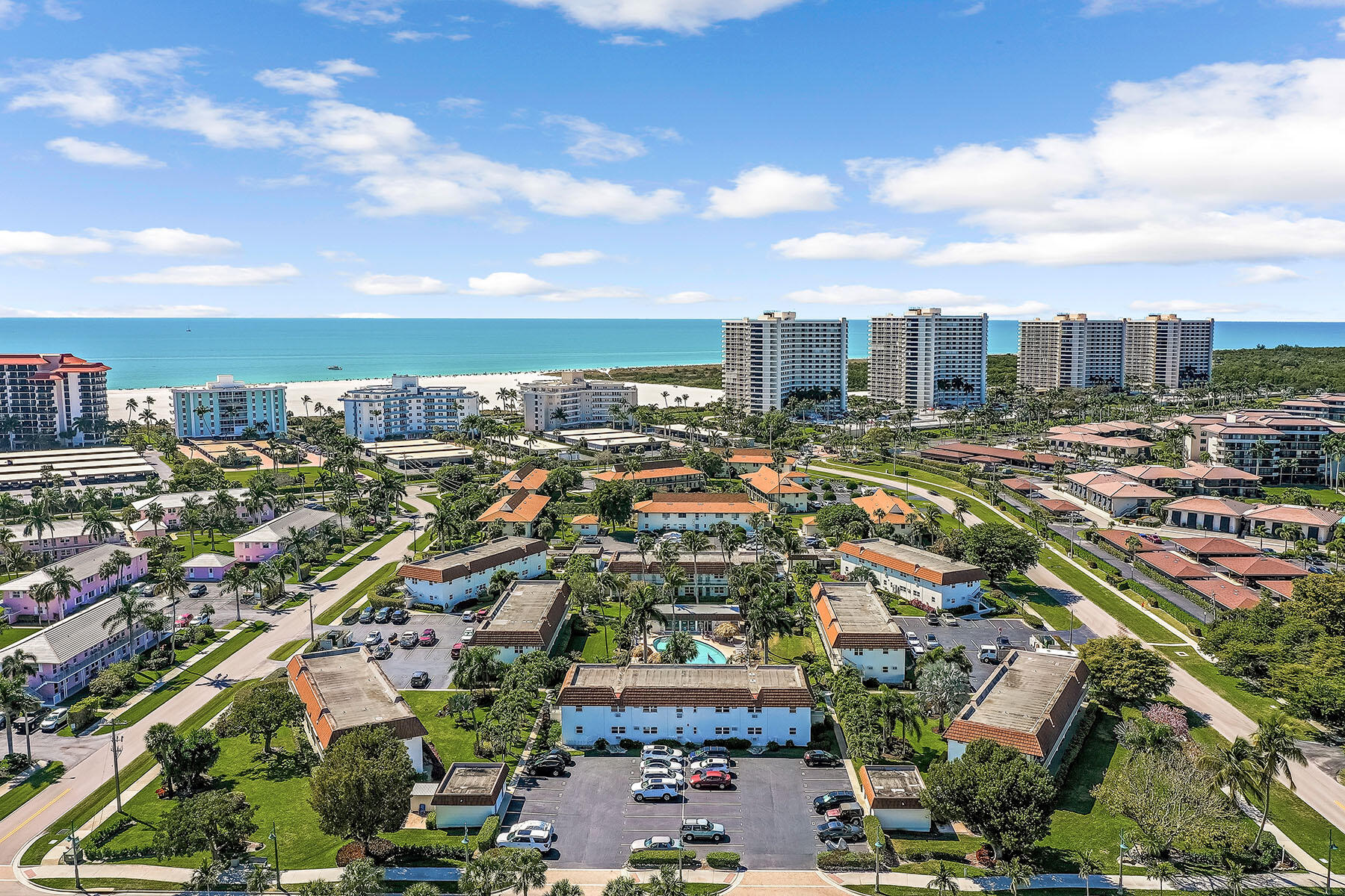 an aerial view of a city with lots of residential buildings